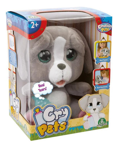 Pelúcia Cry Pets Cachorrinho Com Mamadeira Multikids Br1500