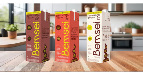 Bebida Leite Vegetal De Soja 1l Bemsei 1l - Kit 6 Unidades