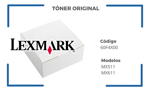 Tóner 60f4x00 Para Mx511 / Mx611 Lexmark (b&n)
