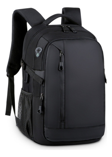 Mochila De Viaje Bolsa Hombre Backpack Mujer Mochila Para Laptop Escolares Antirrobo Impermeable Negra 15.6inch Con Puerto Carga Usb