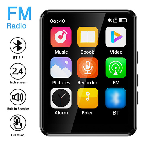 Reproductor Mp3 Y Mp4 Con Altavoz De Pantalla Completa De 2.
