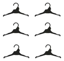 Comprar 100 Perchas Plastico Negro Bebe 25cm Ropa Infantil Reforzada