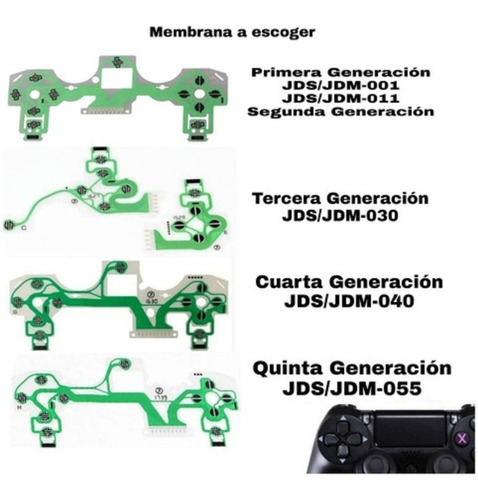 Imagen 1 de 5 de Membrana Repuesto Joystick Ps4, 5 Modelos, No Envio, R Mejia