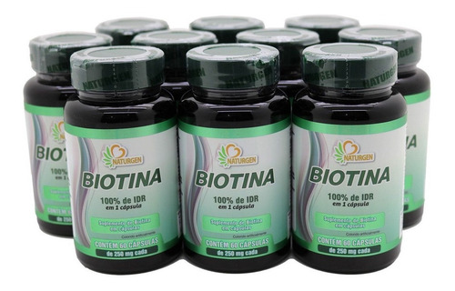 10 Biotina 60 Capsulas Vitamina H Crescimento Firmeza