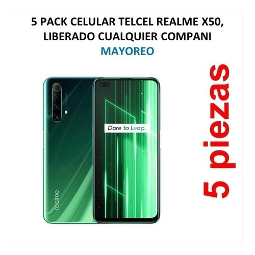 5 Pack Celular Telcel Realme X50, Liberado Cualquier Compani