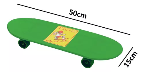 Skate Radical Plástico Infantil Iniciantes Verde - Empório dos