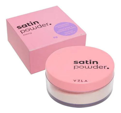 Base de maquiagem em em pó Vizzela Vegano Satin Pó Facial Solto Satin Vizzela tom nude - 9mL 9g