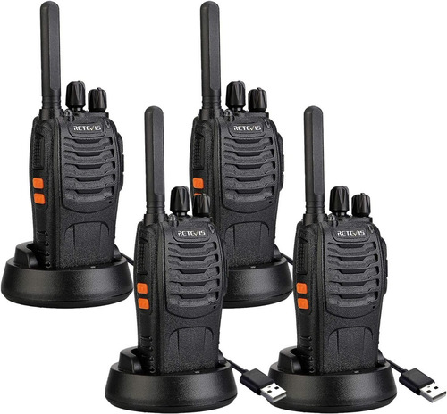 Walkie Talkie Recargable Retevis H777 Paquete De 4