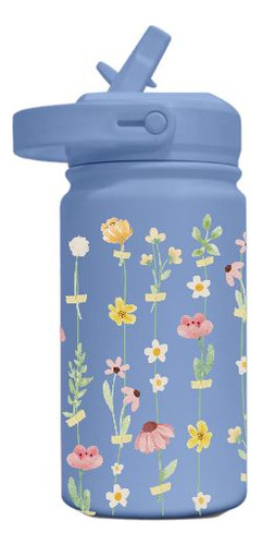 Garrafa Termica Fresh 350 Azul Claro Florescer Suave - Gocas