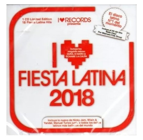 I Love Fiesta Latina 2018 Cd