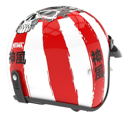 Imagen 4 de 5 de Casco Moto Abierto Hawk 721 Kamikaze Limitado Solomototeam