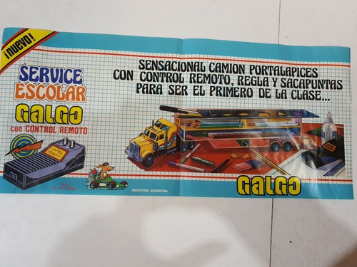 Antiguo Juguete Publicidad Camion Galgo Service Escolar
