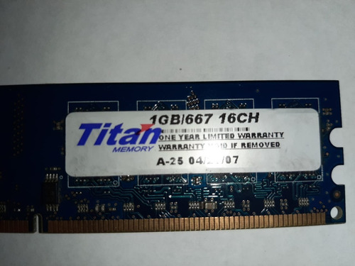 Memoria Ram Titan 1gb 667 Mhz