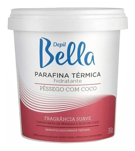 Depil Bella Parafina Térmica Hidratante Pêssego E Coco 350g