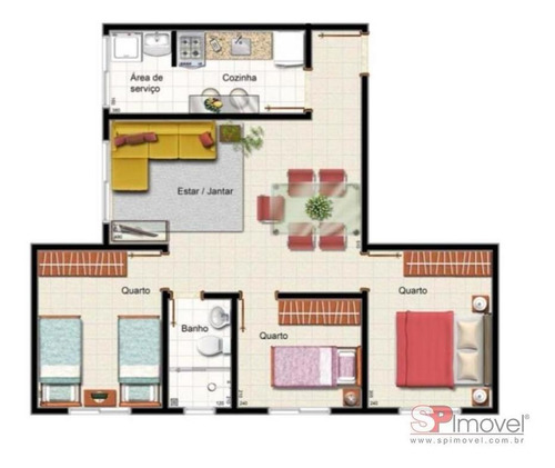 Imagem 4 de 6 de Apartamento Para Venda Com 3 Quartos, 57 M² | Jardim Santa Terezinha| São Paulo Sp - Ap523612v
