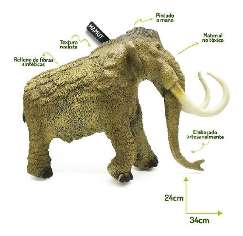 Imagen 3 de 5 de Mamut Grande Juguete Realista 34 X 24 Cm