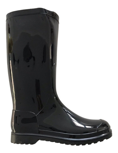 Bota De Dama Lluvia Calfor Ladyrain Negra 35 Al 40 Caña Alta