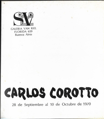 Catálogo Muestra Carlos Carotto__sept. 1970