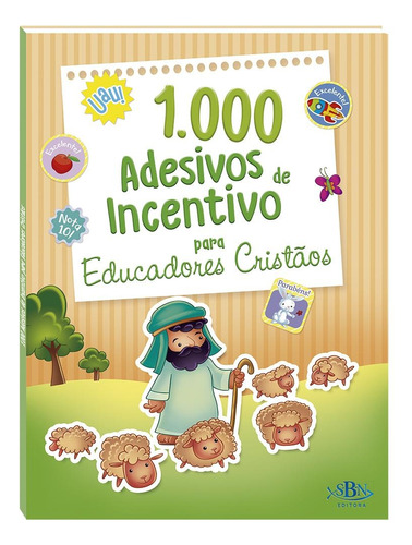 1000 Adesivos de Incentivo p/ Educ. Cristãos, de © Todolivro Ltda.. Editora Todolivro Distribuidora Ltda., capa mole em português, 2019