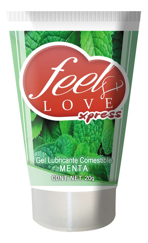 Feel Love Gel Lubricante Anal / Vaginal Comestible Base Agua Sabor Menta 20ml