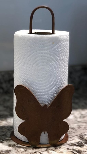 Imagen 1 de 3 de Portarollo Servilletero Diseño Deco Hogar Chapa Oxido