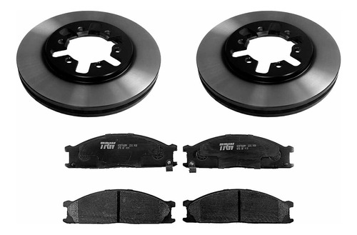 Set Balatas Y Discos Del P/ Nissan Pickup L4 2.4l 98/09 Trw