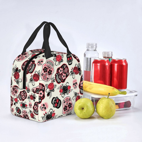 Bolsa De Almuerzo Con Aislamiento Calavera Skulls Para Día D