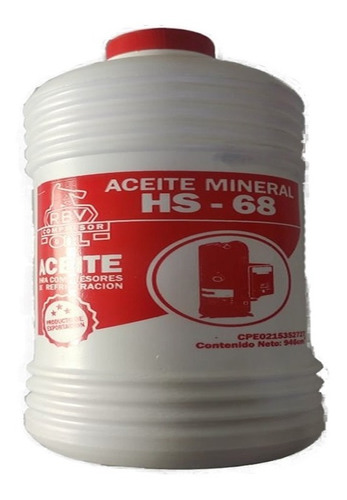 Aceite Mineral Hs68 Litro P/ Refrigeración 