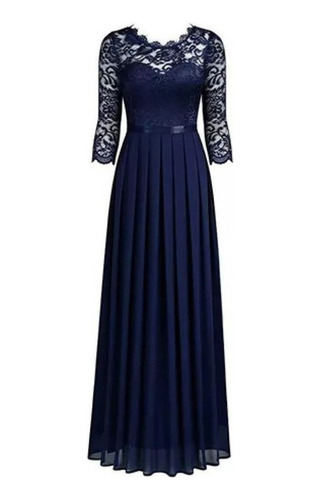 Vestido De Gasa Con Costuras De Encaje Damas De Honor Vestid