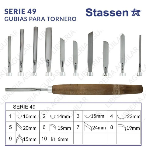 3 Gubias Y Formones Torno De Madera Stassen Serie 49 | Envío gratis