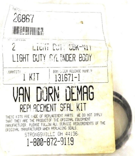 Bag Of 2 New Van Dorn Demag 20867 Seal Kit 131671-1 Ckb- Vvm