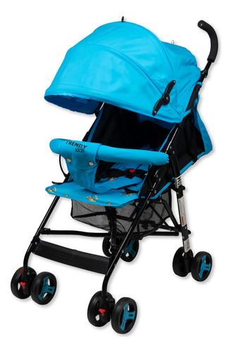 Carriola Para Bebé De Bastón Trendy Kids Zoo Max Reclinable Color Azul