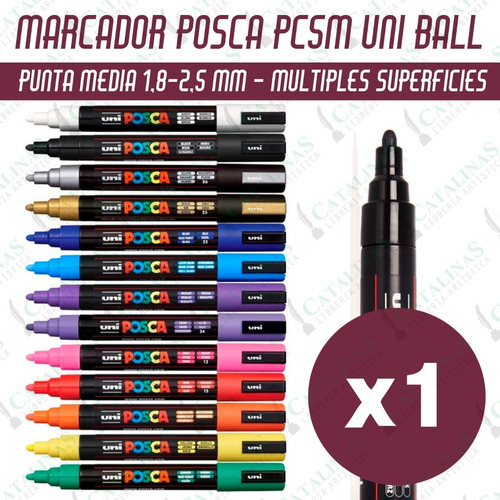 Uni Ball Posca Pc - 5 M Trazo 2,5 Mm X Unidad Microcentro