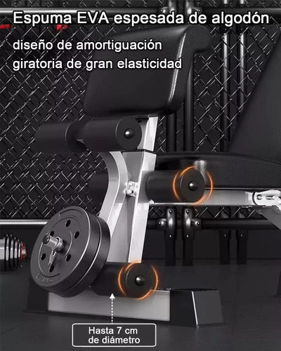 Banco Pesas Multiposiciones Plegable Ajustable Gym Ejercicio