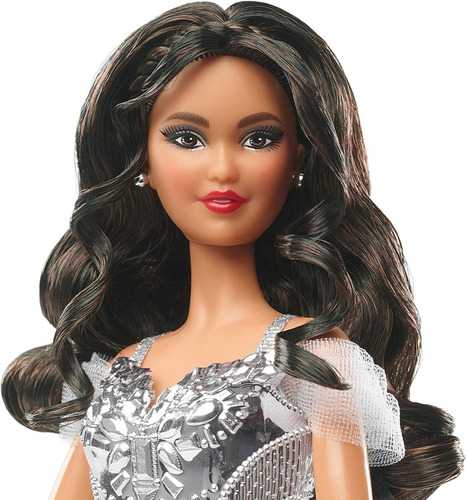 Muñeca Barbie Latina Holiday Vestido Blanco Gxl20