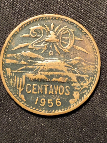 Moneda Teotihuacan Sol Gorro Frisio 1956