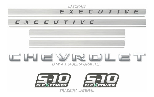 Imagem 4 de 6 de Faixa Adesivo Chevrolet S10 Executive Flex 2011 S10kit23