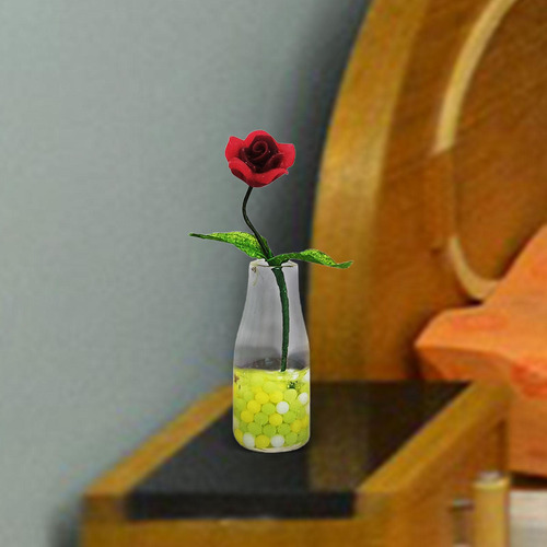 2 Florero Y Jarrón De Casas Pequeñas, Micropaisaje,