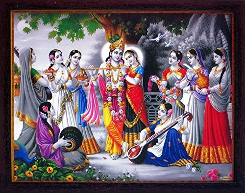 De Artesanías Lord Radha Krishna Tocando Y Disfrutando De La