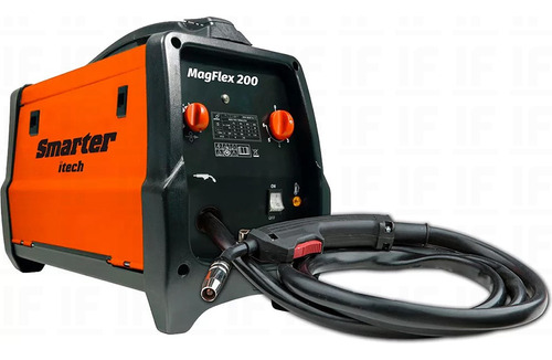 Máquina Solda Mig/mag 200a Monofásico 220v Smarter-magflex Cor Laranja