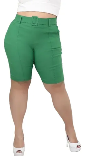 Bermuda Meia Coxa Feminina Plus Size