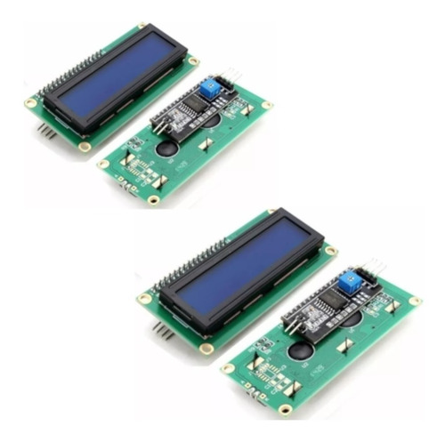 Kit 2x Pcs Display Lcd 16x2 + Comunicação I2c Para Arduino