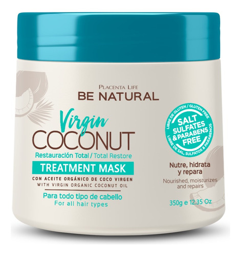 Mascarilla Virgin Coconut Be Natural 350ml