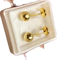 Comprar Luli Par Caravanas Enchapadas Oro Tic Abridor Bolita 5mm