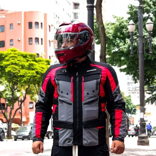 Jaqueta Moto Masculina Spidi 4 Season Evo Vermelha H2out