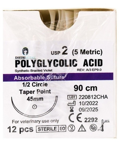 Sutura Absorbible X  Unidad 2.0 ( Polyglycolic Acid )