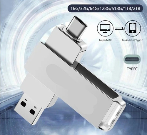 Para Unidade Flash Usb 1tb 2 Em 1 Tipo C À Prova D'água /