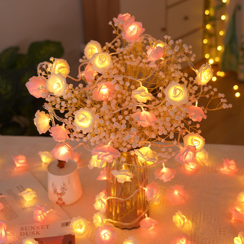 Blanco Y Rosa Roja, 3 M, 20 Luces, [usb Normalmente Iluminad