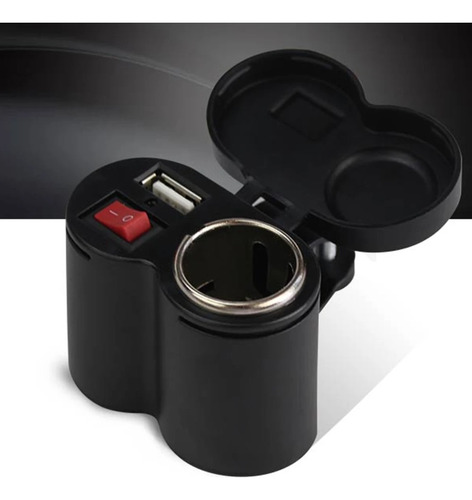 Cargador De Telefono Para Moto Con Cigarrera Usb