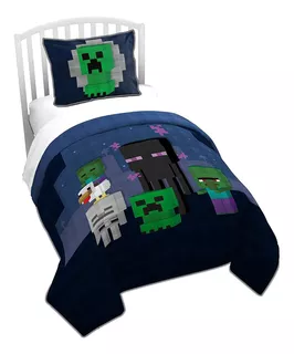 Minecraft Bad Night Twin Edredones Sham Set Super Soft ...